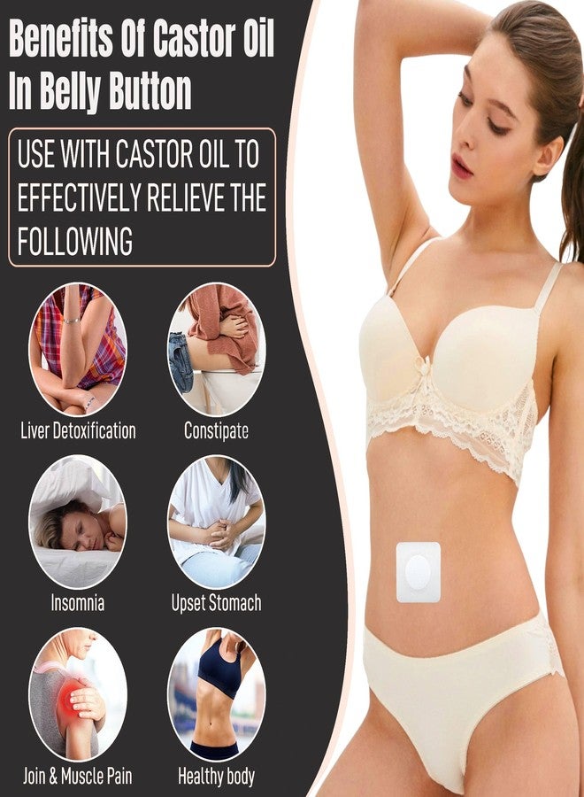 Pedobi 54Pcs Castor Oil Pack Wrap in Belly Button for Liver Detox, Highly Absorbent Self-Adhesive Castor Oil Wrap Organic Cotton, No Wash, Easy to Use, Anti-Seepage(Oil Not Included) - Image 2